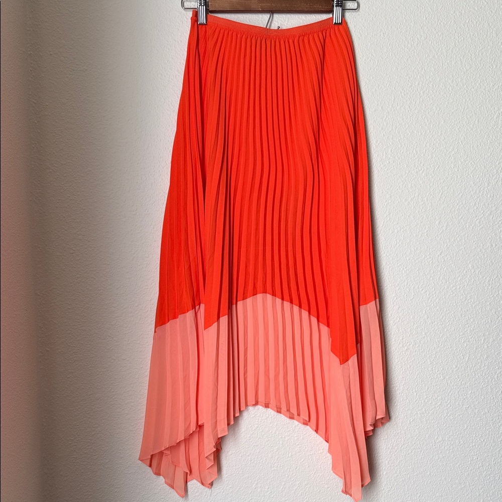 French Connection Ali Light Neon Pleated Skirt